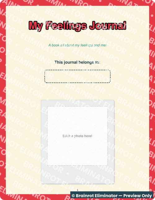 SEN Friendly: My Feelings Journal Workbook