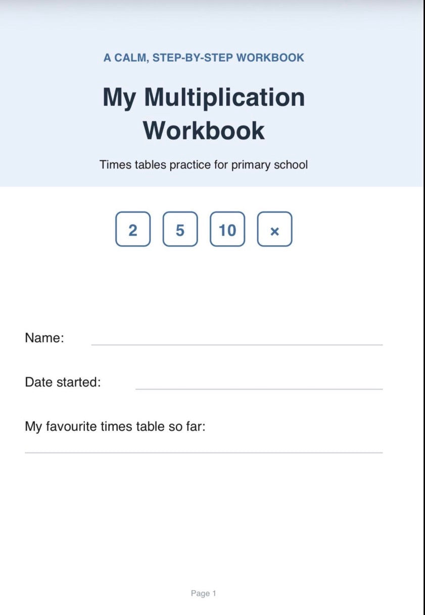 SEN Friendly: Multiplication Workbook