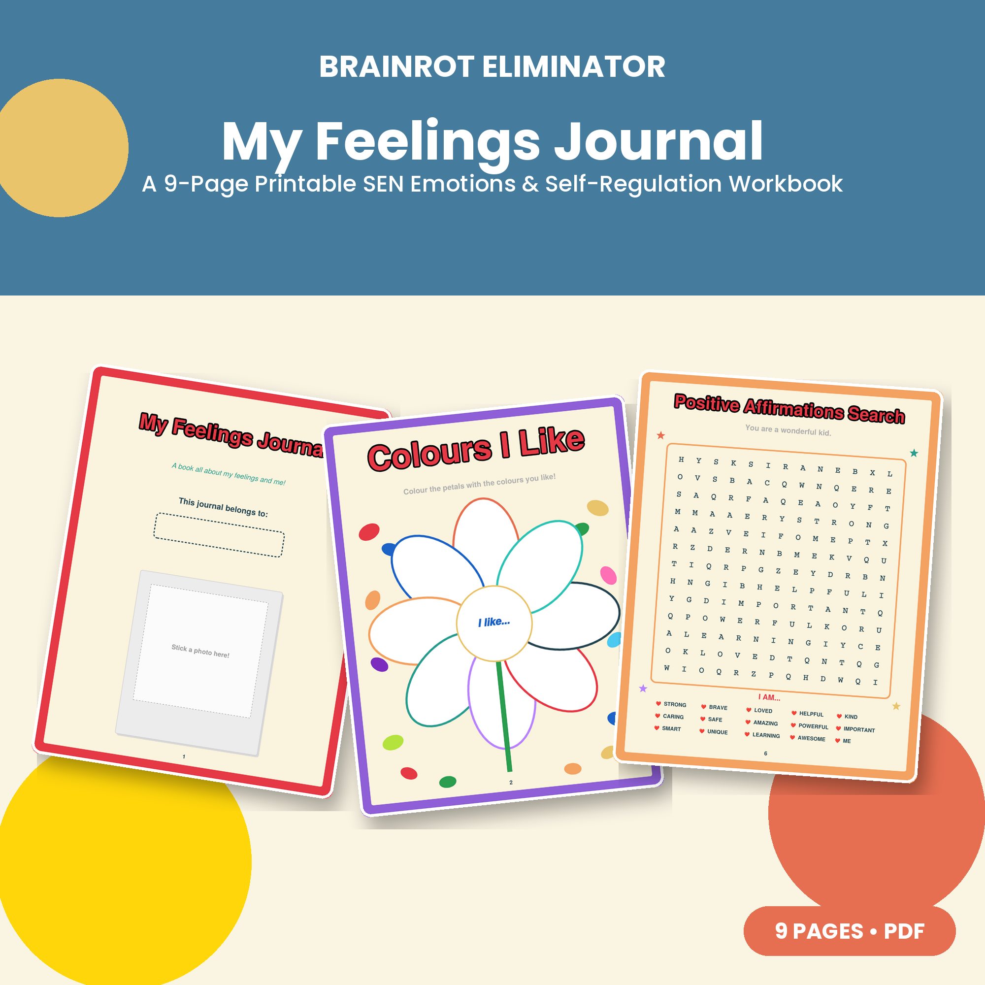 SEN Friendly: My Feelings Journal Workbook