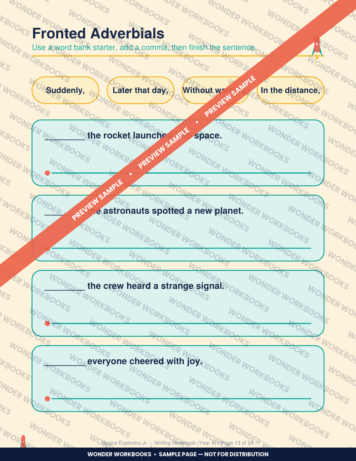 SEN-Friendly: Creative Writing Workbook Ages 8-9