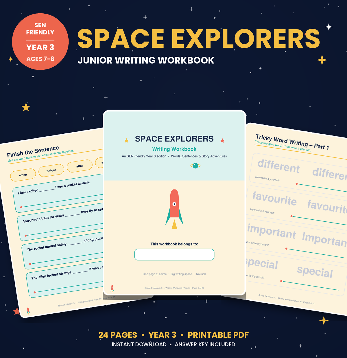 SEN-Friendly: Creative Writing Workbook Ages 7-8